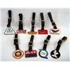 Image 1 : 9 Railroad Themed Enamel Watch Fobs