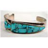 Image 1 : Navajo Turquoise Silver Inlay Bracelet - Nelson