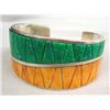 Image 1 : Sterling Green Howlite Spiny Oyster Bracelet