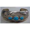 Image 4 : 1980s Navajo Sterling Turquoise Bracelet