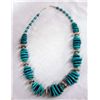 Image 1 : Santo Domingo Turquoise and Silver Necklace