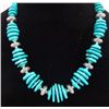 Image 2 : Santo Domingo Turquoise and Silver Necklace