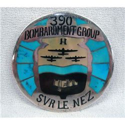 Zuni Inlay Stones Military Pendant, Pin