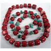 Image 1 : Two Strands of Coral and Turquoise  Beads