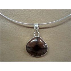 Chiastolite Pendant on Sterling Wire Choker