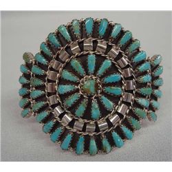 Navajo Petipoint Turquoise Bracelet- Benally