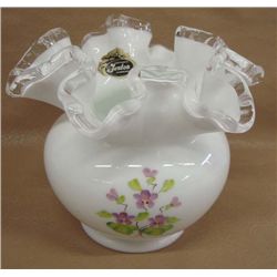 Fenton Glass Handmade and Handpainted Vase