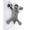 Image 3 : Hopi Sterling Silver Sand Cast Stick Man Pin