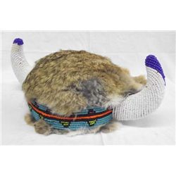 Beaded Head Piece with Rabbit Fur - Kills Thunder