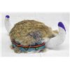 Image 1 : Beaded Head Piece with Rabbit Fur - Kills Thunder