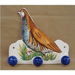 Painted Quail Ceramic Wall Hanger