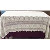 Image 1 : Hand Crocheted Ecru Table Cover