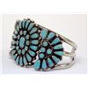Image 2 : Navajo Sterling Turquoise Cluster Bracelet