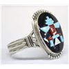 Image 2 : Zuni Overlay Knifewing Sterling Bracelet - Etsate