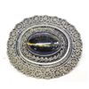 Image 1 : Estate Israli Sterling Silver Catseye Pin