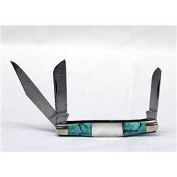 Schrade Turquoise Mother of Pearl Pocket Knife