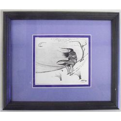 Framed Original Pen/Charcoal Indian Painting