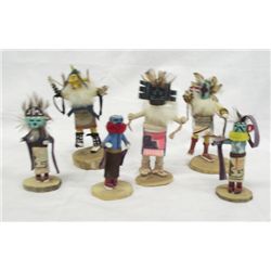 6 Miniature Hopi Zuni Kachinas