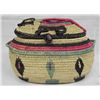 Image 1 : Ethnic Lidded Multi Color Tribal Basket