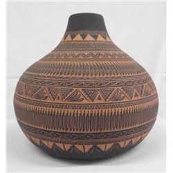 Navajo Large Sgrafitto Pottery Jar - Terry Smith