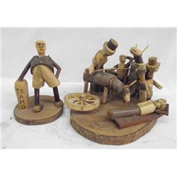 Pr 1935 Mexican Folk Art Carved Wood Sculpture  - Otoniel