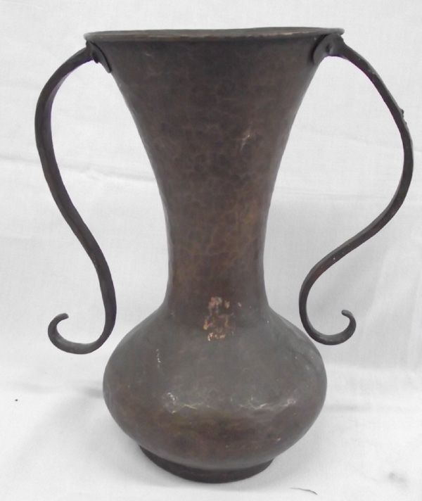 Antique Hammered Copper Vase