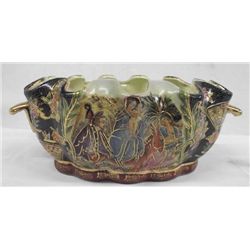 Vintage Asian Moriage Bowl/Planter with Nativity