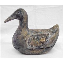Vintage Japanese Metal Duck Container