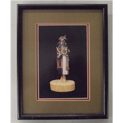Framed Photograph of Native American Wood Kachina