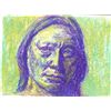 Image 2 : Framed Pastel of Native American Man's Face