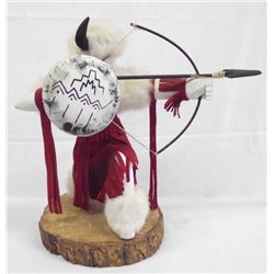 Navajo Kneeling Buffalo Warrior Kachina