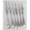 Image 4 : 6 Antique Sterling Silver Ornate Butter Pat Picks