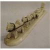 Image 4 : Miniature Carved Bone Dog Sled Figurine