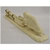 Image 5 : Miniature Carved Bone Dog Sled Figurine