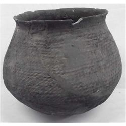 Prehistoric Anasazi Corrugated Pottery Olla