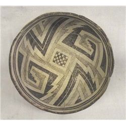 Rare Mimbres Classic Black on White Geometric Bowl