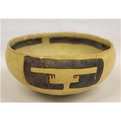 Prehistoric Blck on Cream Jeddito Bowl 1350-1600AD
