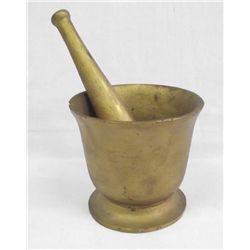 Vintage Large Heavy Cast Iron Mortar and Pestle