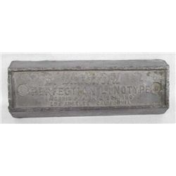 Antique Blatchford Perfection Linotype Bar