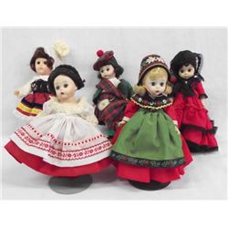 Five Madam Alexander Ethnic Dolls