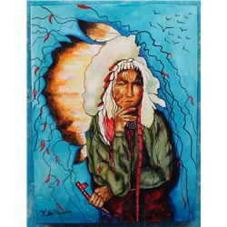 Original Acrylic Painting - Kills Thunder