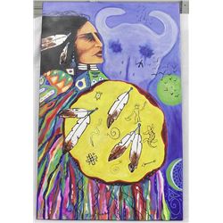 Acrylic Painting ''War Spirit'' - Kills Thunder