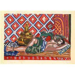 Henri Matisse "Odalisque Sur Fond Rouge" Pochoir, 1929