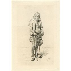 Menpes "A Breton Beggar" Original Etching
