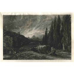 Palmer "The Early Ploughman" Original Etching
