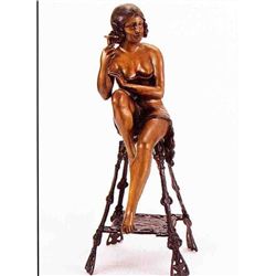 "Champagne Lady" (Right) Bronze Sculpture - Mir