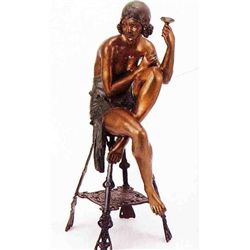 "Champagne Lady" (Left) Bronze Sculpture - Mir