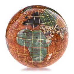 Kalifano Gemstone Globe Paperweight