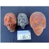 Image 1 : 3 CREEPY SKULL VINTAGE 60'S PUPPETRY CASTINGS HORROR PROPS