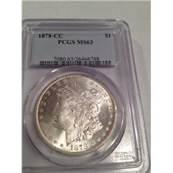 1878-CC PCGS MS-63 MORGAN SILVER DOLLAR